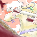 アヤメを颯爽と助ける男