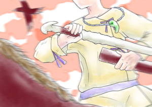 アヤメを颯爽と助ける男